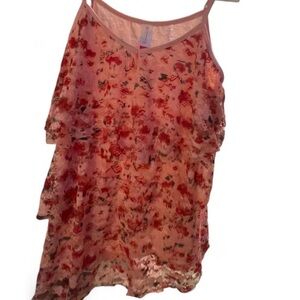 No Boundaries Red Floral Camisole